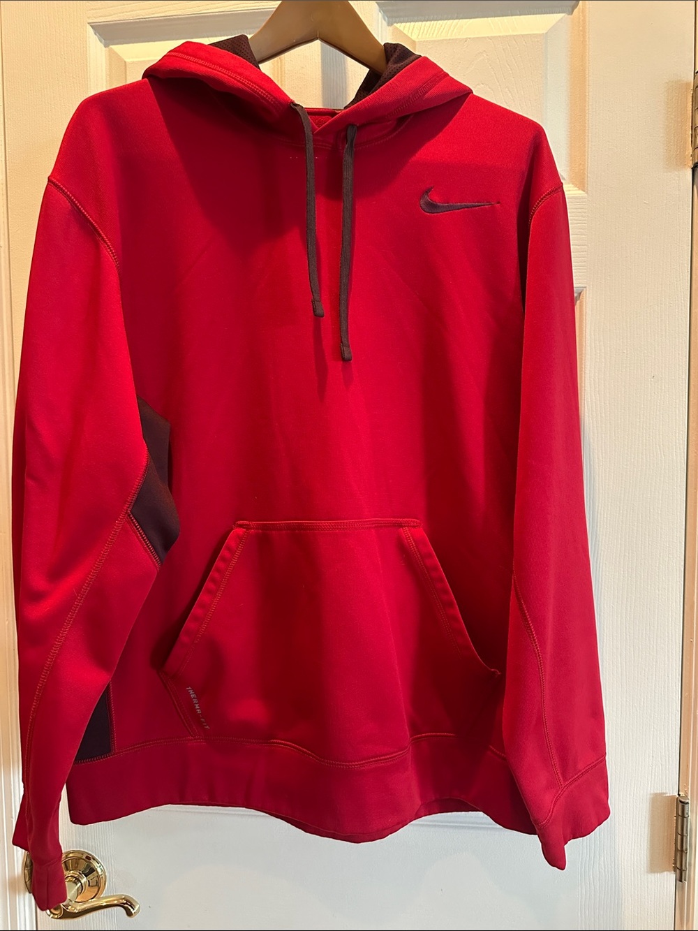 Nike Red Hoodie with Black Trim